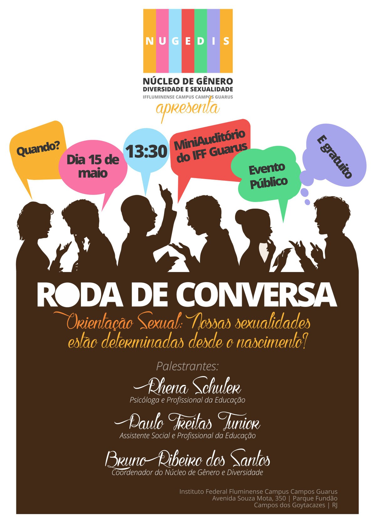 Cartaz Roda De Conversa Nugedis — Portal Iffluminense 6969