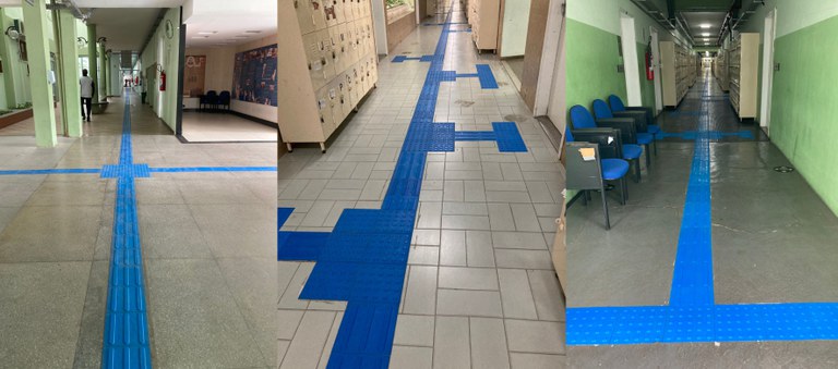 Rota acessível com piso tátil do Campus Campus Centro - contrato 01/2021