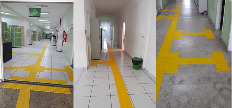 Instalação de piso tátil para adequação de acessibilidade no Campus de Guarus, Quissamã e São João da Barra - contrato 14/2020