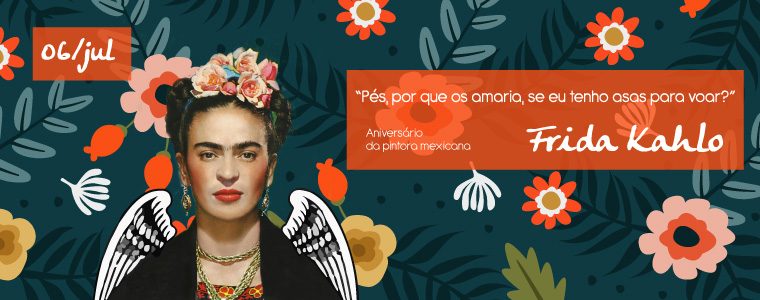 Aniversário da pintora mexicana Frida Kahlo (home)