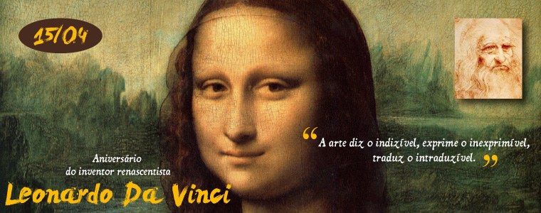 Aniversário do escritor renascentista Leonardo Da Vinci (Versão home)