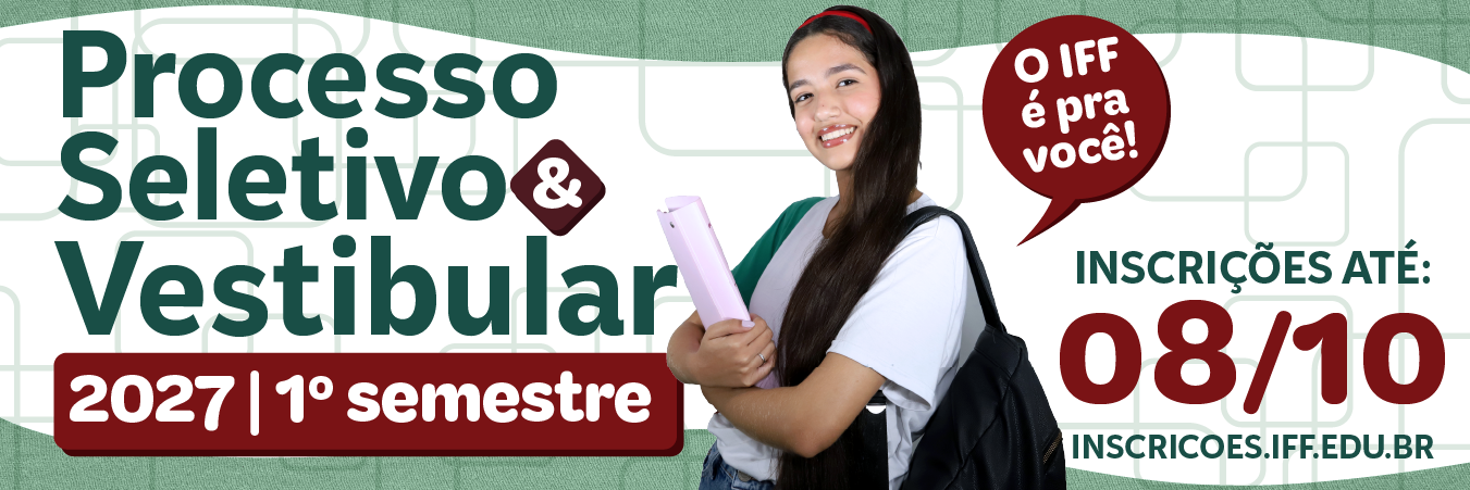 As vagas são para diversos campi, e as inscrições podem ser realizadas até o dia 08 de outubro de 2026. Provas dia 06 de dezembro. A grande novidade deste ano é o primeiro curso do novo Campus Magé, Técnico em Administração Integrado ao Ensino Médio.