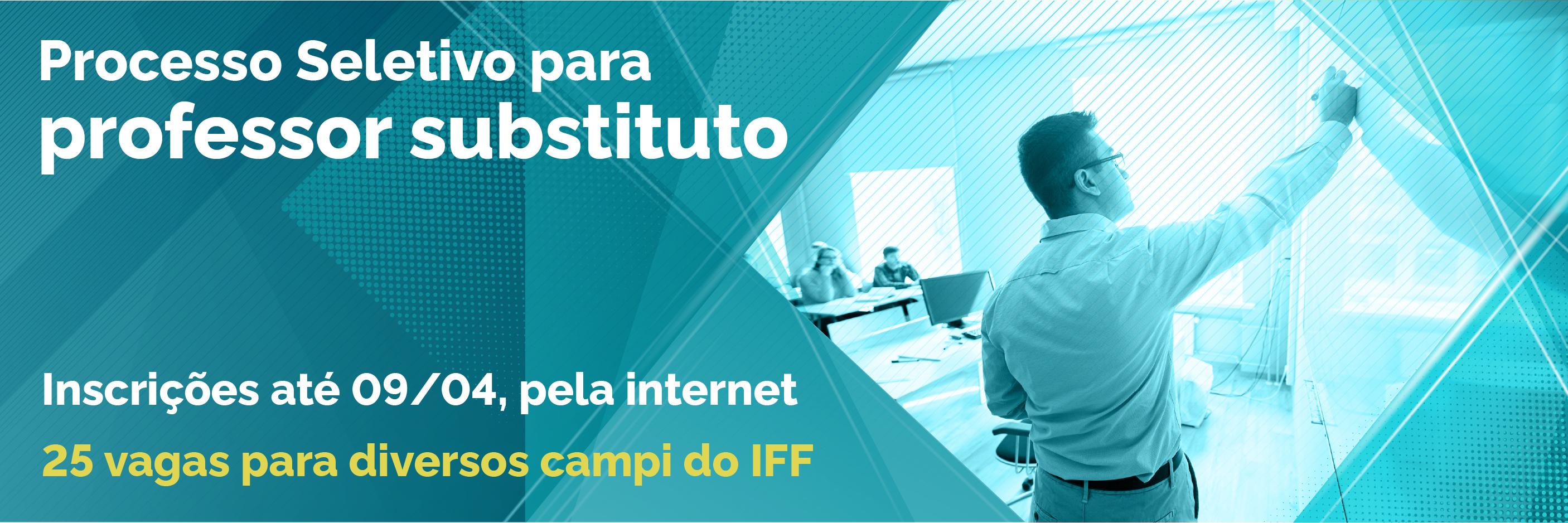 Inscrições devem ser feitas até dia 09 de abril, pela internet. São ofertadas 25 vagas, além de cadastro de reserva.