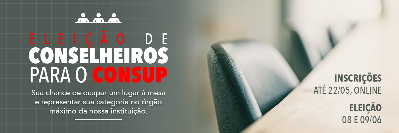 As inscrições das chapas de estudantes, docentes e técnico-administrativos podem ser feitas até o dia 22 de maio, por formulário online.