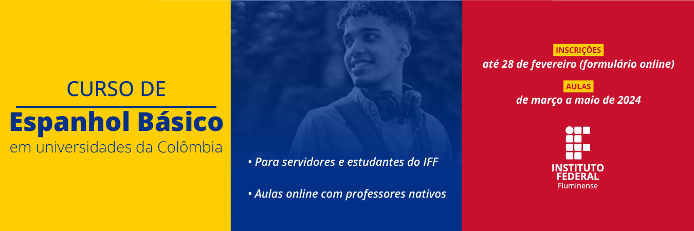Universidades da Colômbia ofertam curso de Espanhol online para servidores e estudantes do IFF