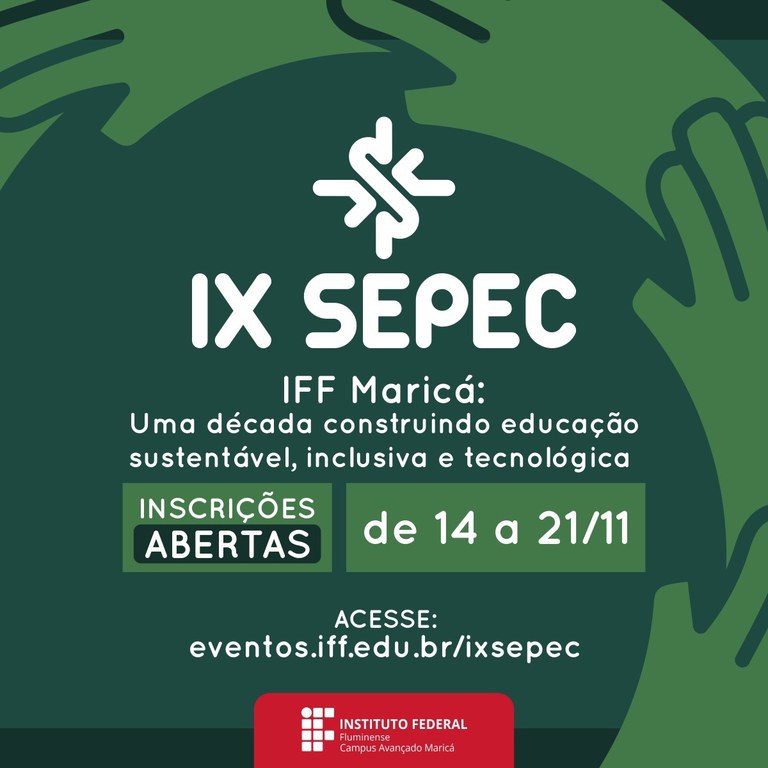 IFF Maricá abre inscrições para palestras, oficinas e minicursos da 9ª Sepec