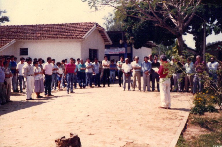 Inauguração da Fábrica de Ração, em 1988