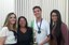 A professora Otília Moura, a mãe Maria das Graças Anacleto e a tia Milka Pereira acompanharam a premiação.