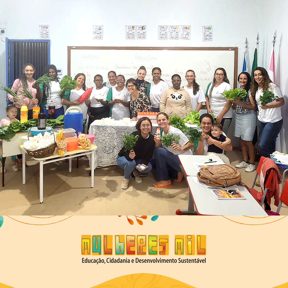 Alunas do curso de agricultora agroflorestal durante o encerramento do curso