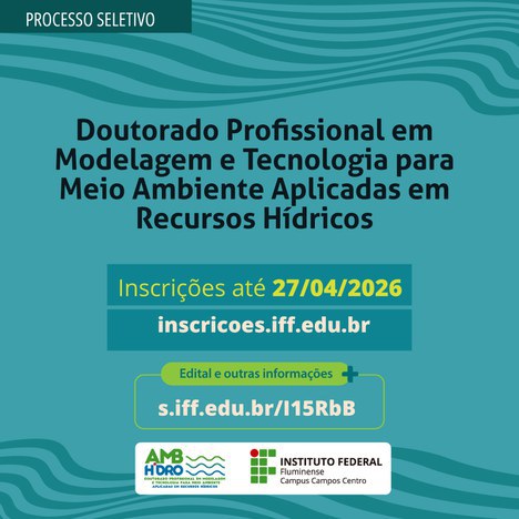 Inscrições abertas para turma 2026 do AmbHidro