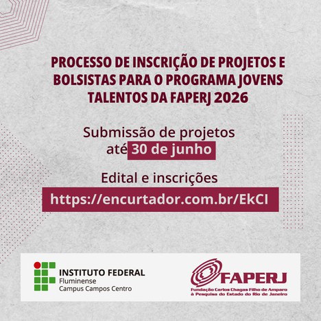 Inscrições abertas para projetos de pesquisa Faperj e CNPq