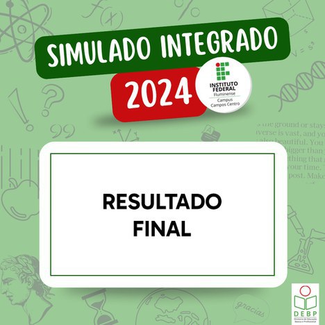 Diretoria divulga resultado de simulado