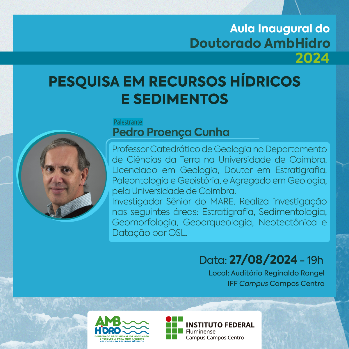 Divulgação aula inaugural doutorado AmbHidro 2024