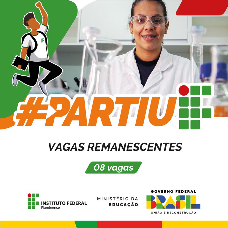 Vagas remanescentes do Partiu IF