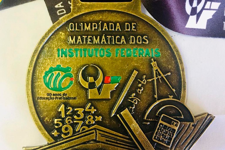 Medalha que irá premiar os melhores colocados na 2ª OMIF
