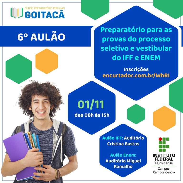 6º aulão para turmas de Pré-IFF e Pré-Enem