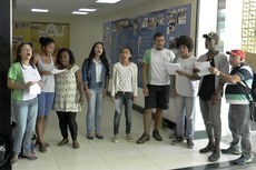 Integrantes dos coros dos campi Centro e Guarus participaram (Foto: Álvaro Azeredo)
