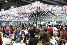 O belo espaço da festa junina (Foto: Rakenny Braga).