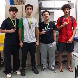 Estudantes medalhistas de bronze (Foto: Diomarcelo Pessanha/Ascom).