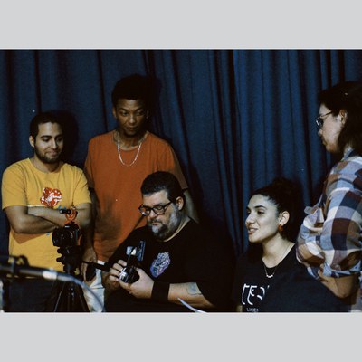 Cinema Marco Pinheiro, Peterson Feroli, Victor Van Ralse, Anna Luiza Bonati e Lynda Tavares (Da esquerda para a direita).