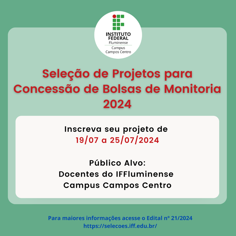 Diretorias de Ensino do IFF Campos Centro recebem propostas de projetos de monitoria