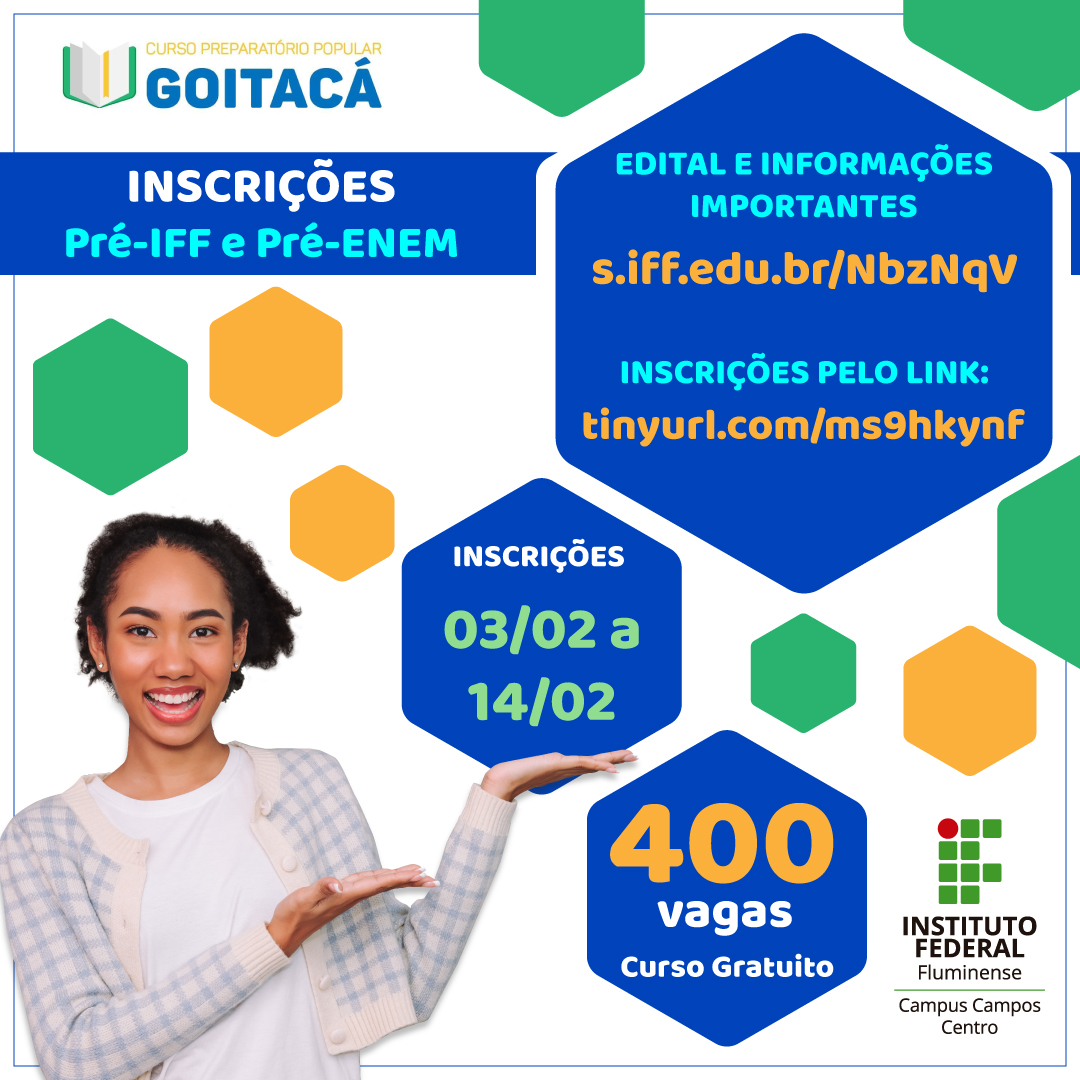 Turmas de Pré-IFF e Pré-Enem com inscrições abertas