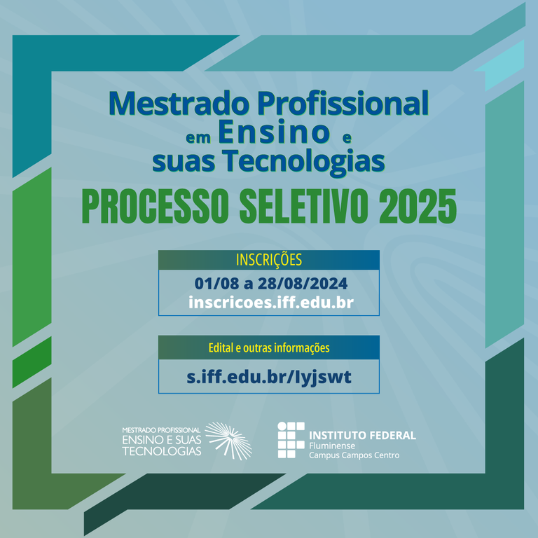 Processo seletivo do Mestrado em Ensino e suas Tecnologias