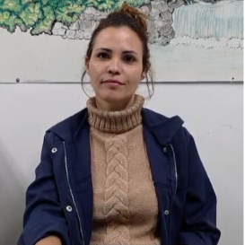A professora Aline Morais.
