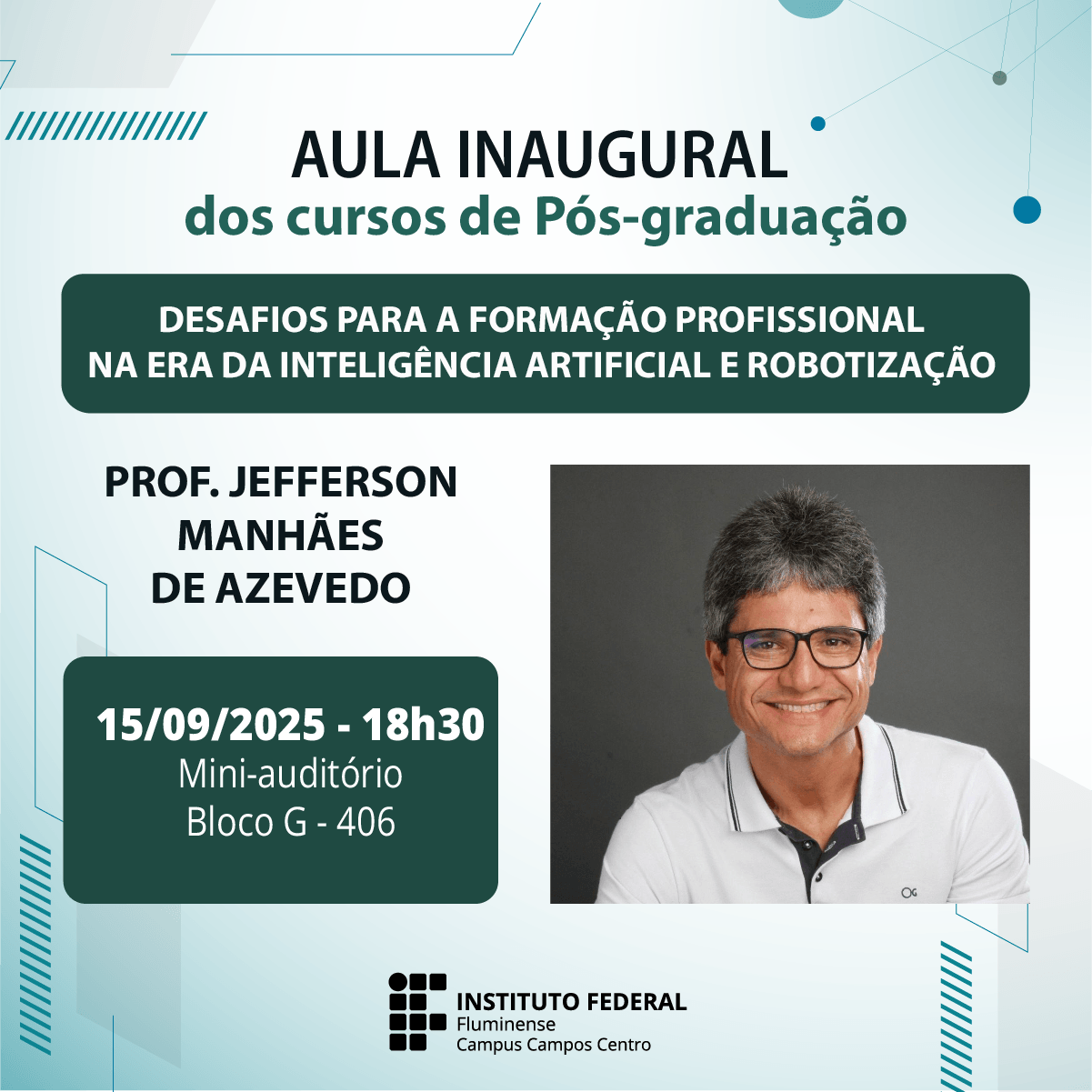 Aula inaugural das pós-graduações