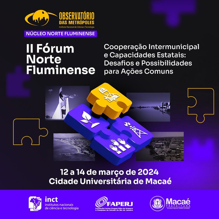 II Fórum Norte Fluminense:Cooperação Intermunicipal e Capacidades Estatais