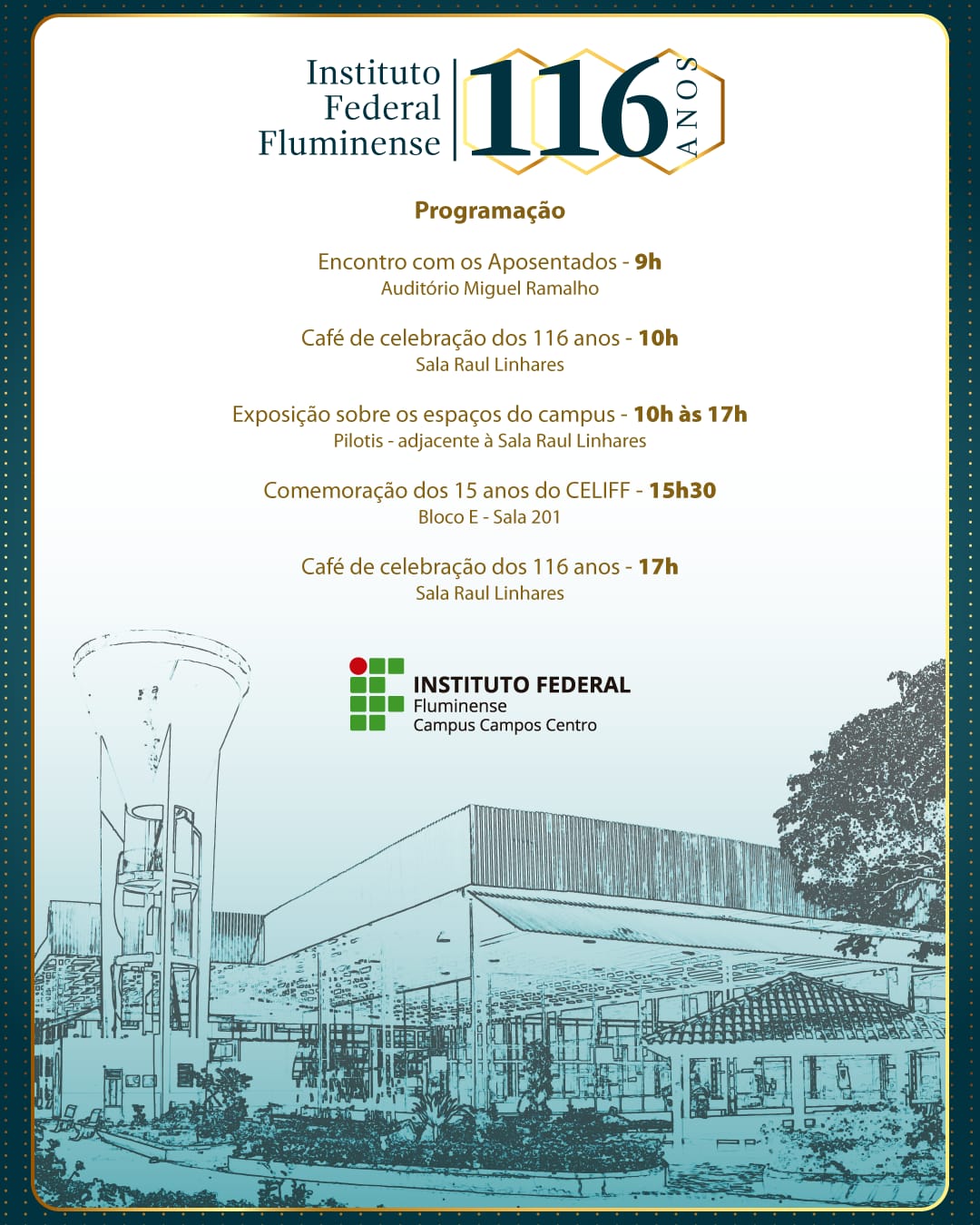 Programação 116 anos do CCCentro