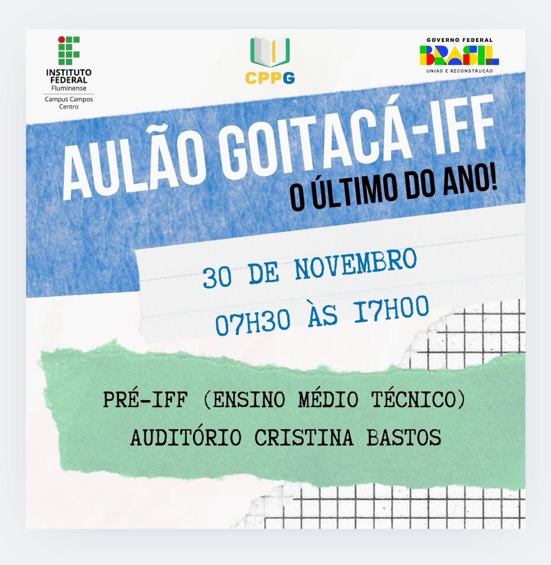 Último aulão de revisão Pré-IFF