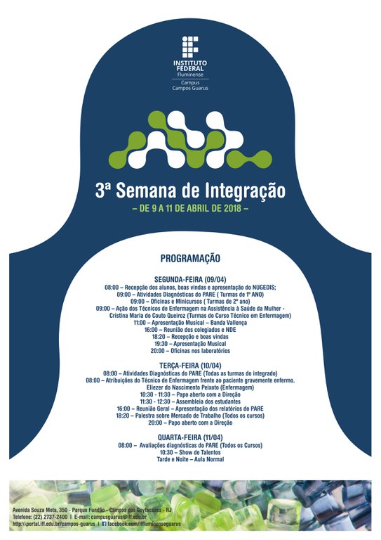 Cartaz - 3º Semana de Integração Campus Guarus