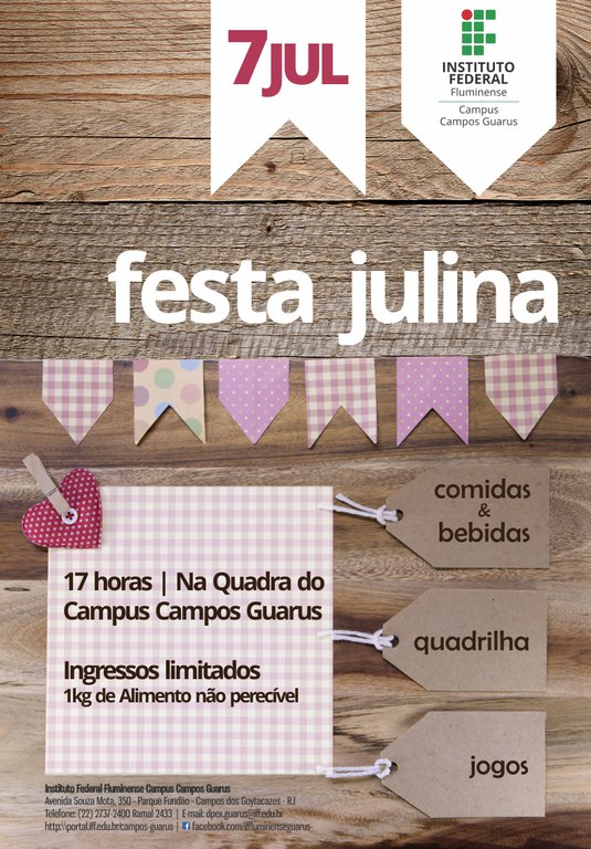 Cartaz da Festa Julina do Campus Guarus