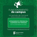 IFF Guarus define funcionamento durante o período de carnaval