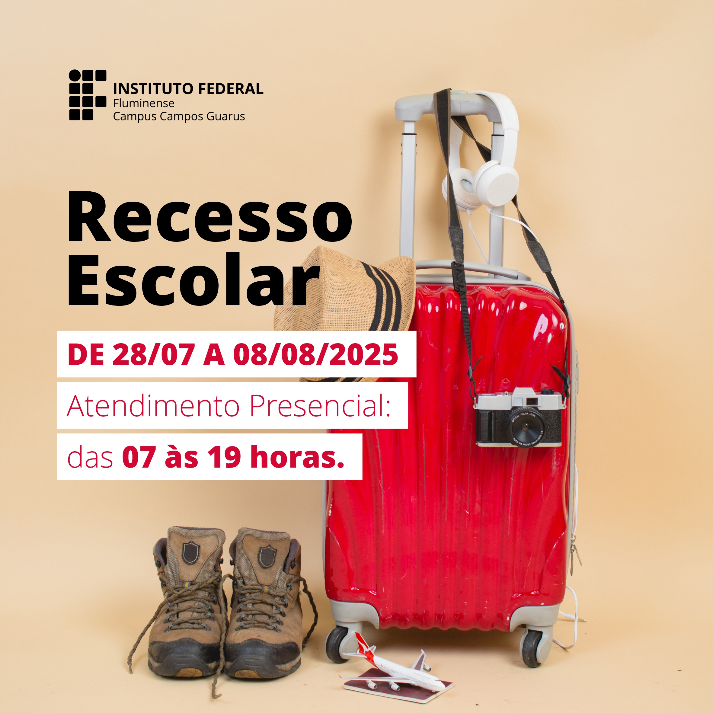 IFF Guarus divulga horário de funcionamento durante o recesso escolar