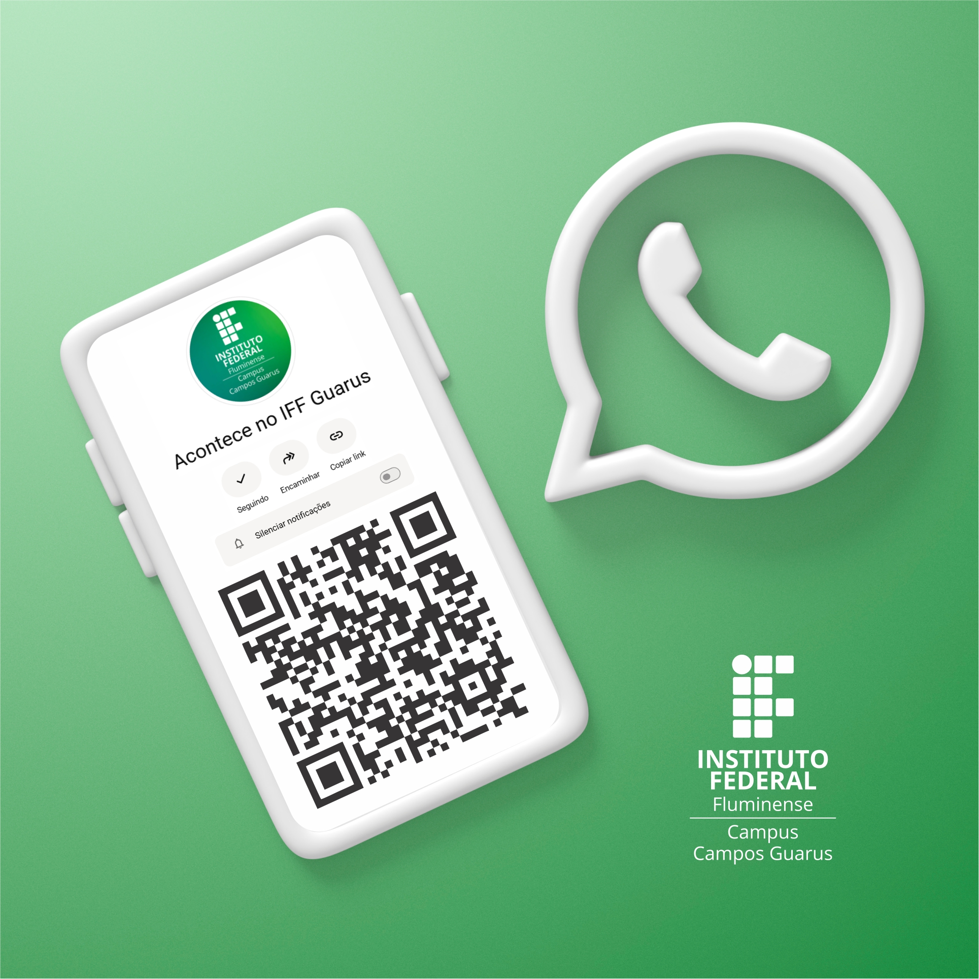 IFF Guarus lança canal no WhatsApp para ampliar a comunicação com a comunidade acadêmica