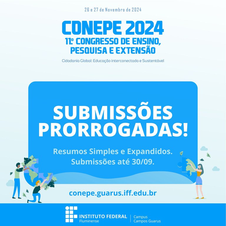 Inscrições prorrogadas para submissão de resumos acadêmicos no XI Conepe