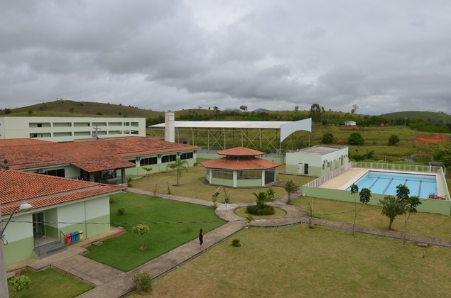Vista aérea do campus Itaperuna