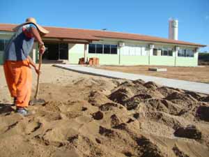 Obra de construção do campus Itaperuna, em 2009