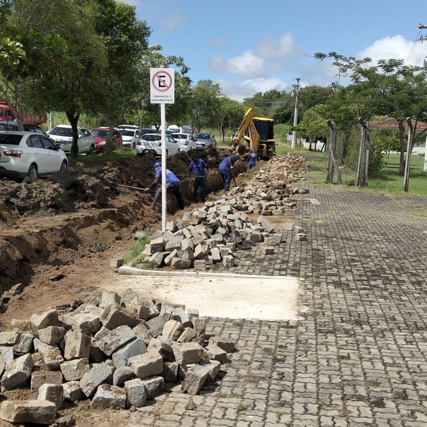 Obras da Cedae no IFF Itaperuna