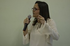 A diretora reeleita, Michelle Maria Freitas Neto