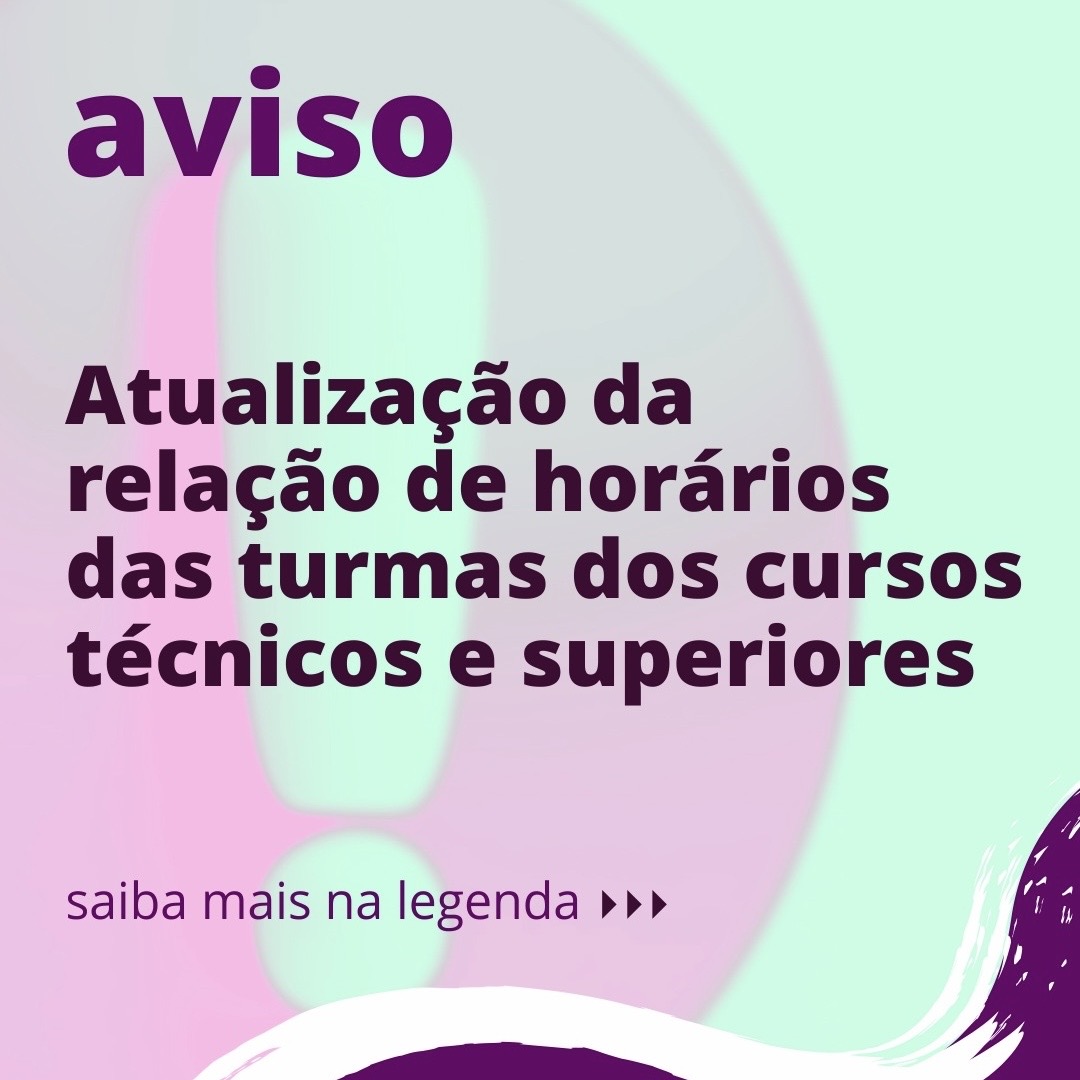 Grade de horários do IFF Itaperuna