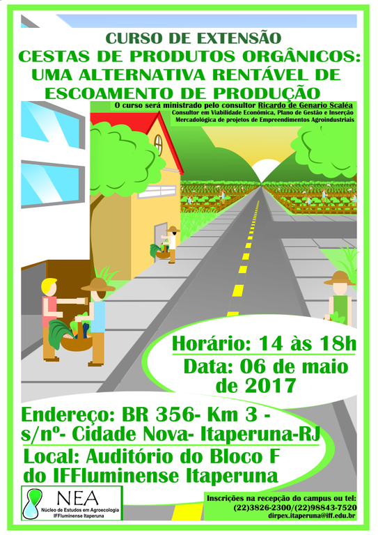 Cartaz do curso do Núcleo de Estudos em Agroecologia  