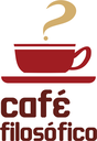 Assinatura visual do projeto Café Filosófico do campus Macaé.