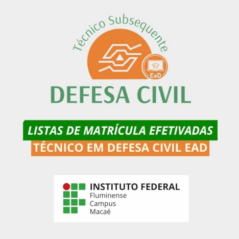 Curso de Defesa Civil divulga matriculados