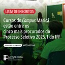 Procura por cursos do IFF Maricá