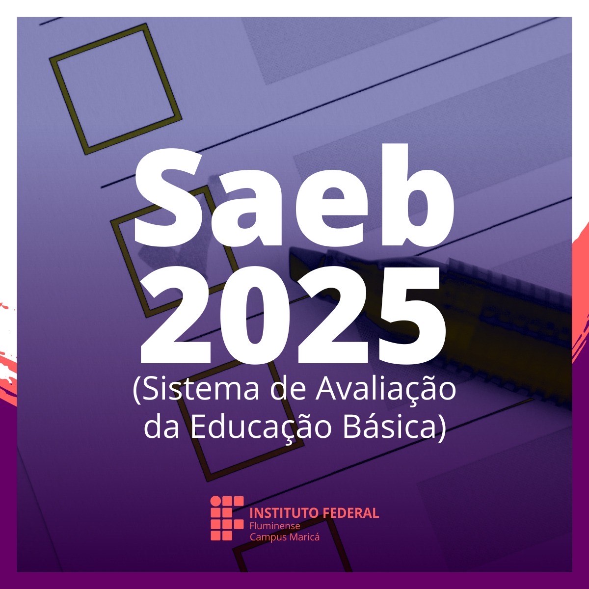 Prova do Saeb no IFF Maricá