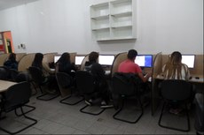 Campus disponibilizou computadores para que os alunos fizessem o simulado