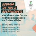 Reunião de pais no IFF Maricá